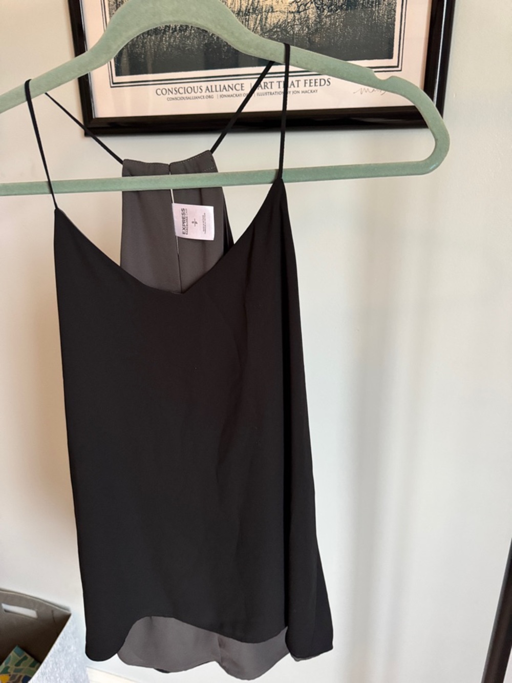 Express Reversible Black Spaghetti Strap Cami